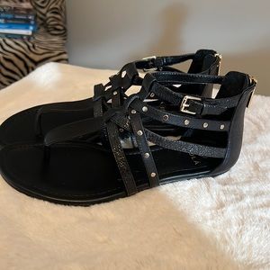 Black gladiator sandals